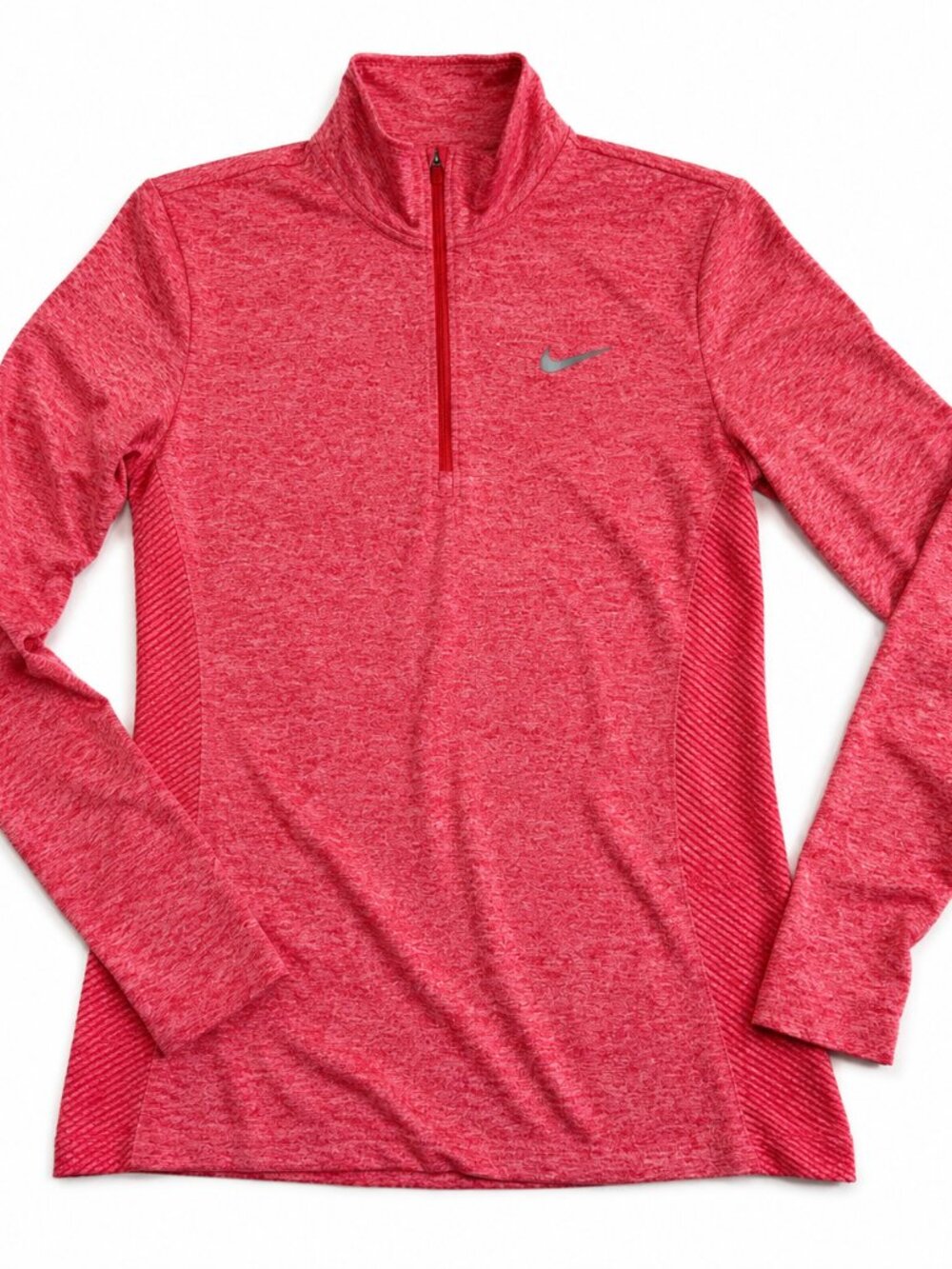 Nike Golf Dri-FIT Womens 1/4 Zip Pullover Medium Pink Heather Long Sleeve Athlet